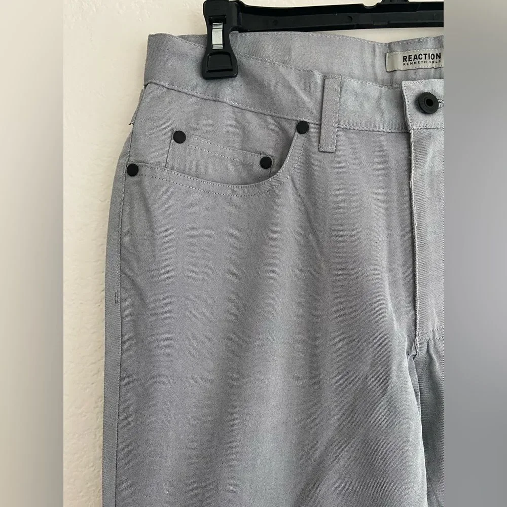 NWT Kenneth Cole Reaction grey Sz 31 straight pant 100% cotton